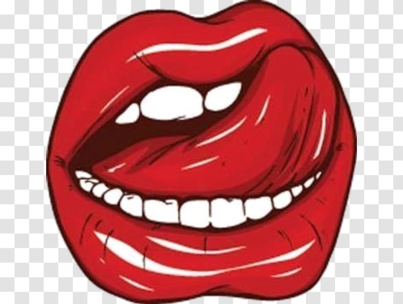 Lip Tongue Smile T-shirt Clip Art - Silhouette Transparent PNG