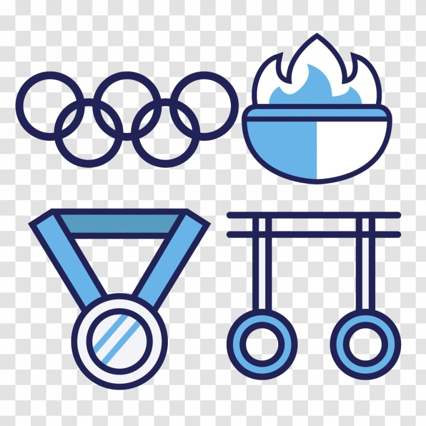 Olympic Games Symbols Euclidean Vector Clip Art - Physical Gold Torch Rings Transparent PNG