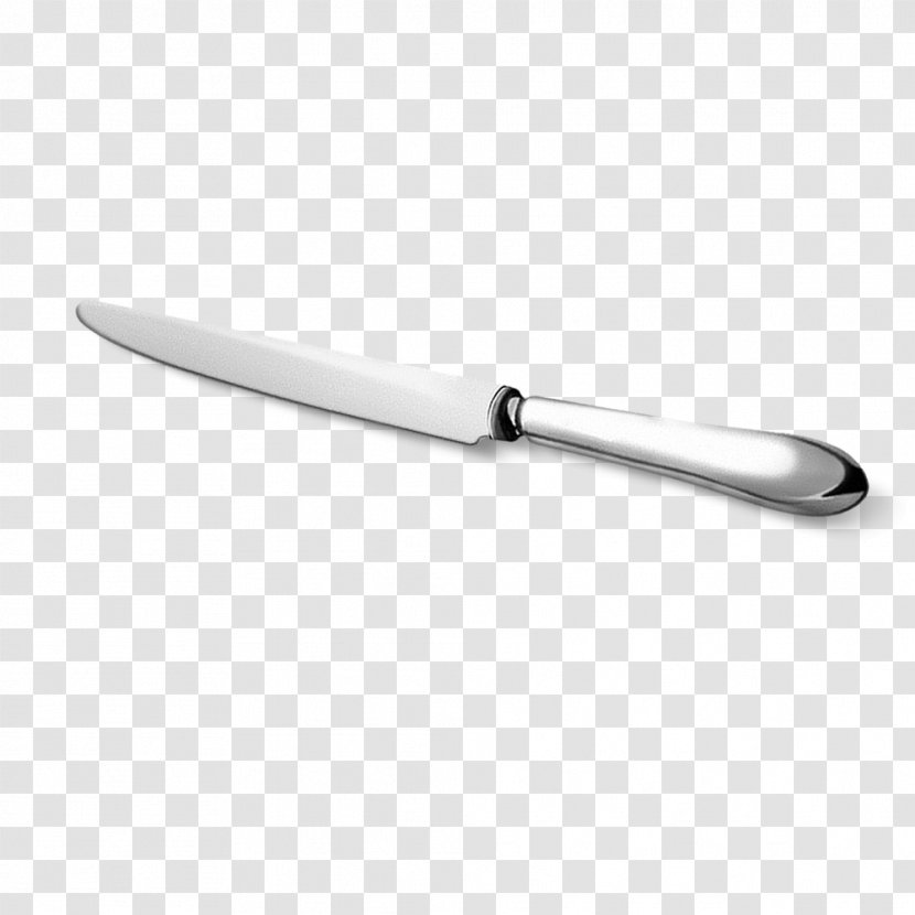 Knife Silver Icon - Black And White Transparent PNG