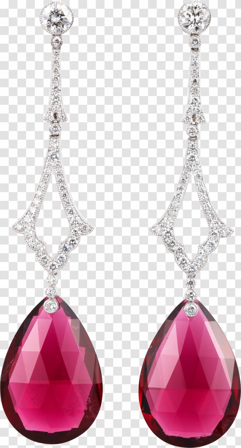 Earring Jewellery Gemstone Clip Art - Diamond Earrings Image Transparent PNG