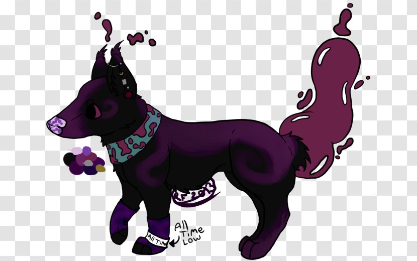 Dog Breed Purple Cartoon Transparent PNG