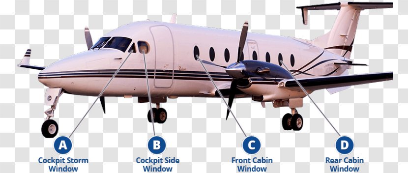 Beechcraft 1900D Business Jet Window - Aircraft Engine Transparent PNG