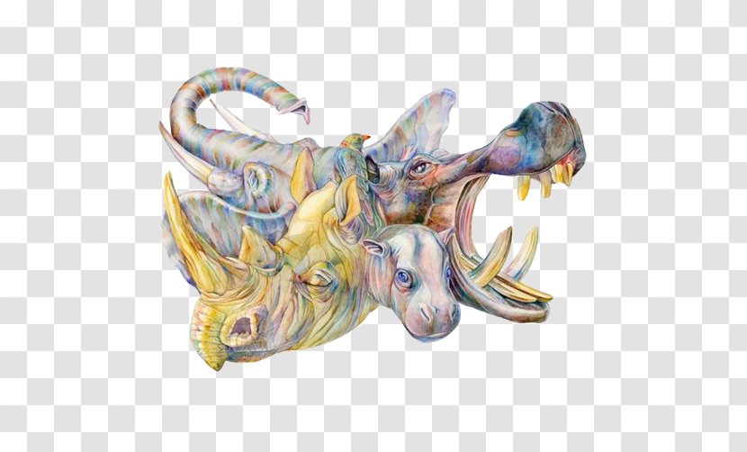 Hippopotamus Drawing Watercolor Painting - Art - Hippo Rhino Collection Creative Image Transparent PNG