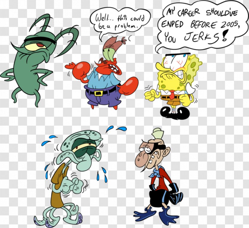 Patrick Star Mr. Krabs Plankton And Karen Squidward Tentacles DeviantArt - Vertebrate - Mythical Creature Transparent PNG