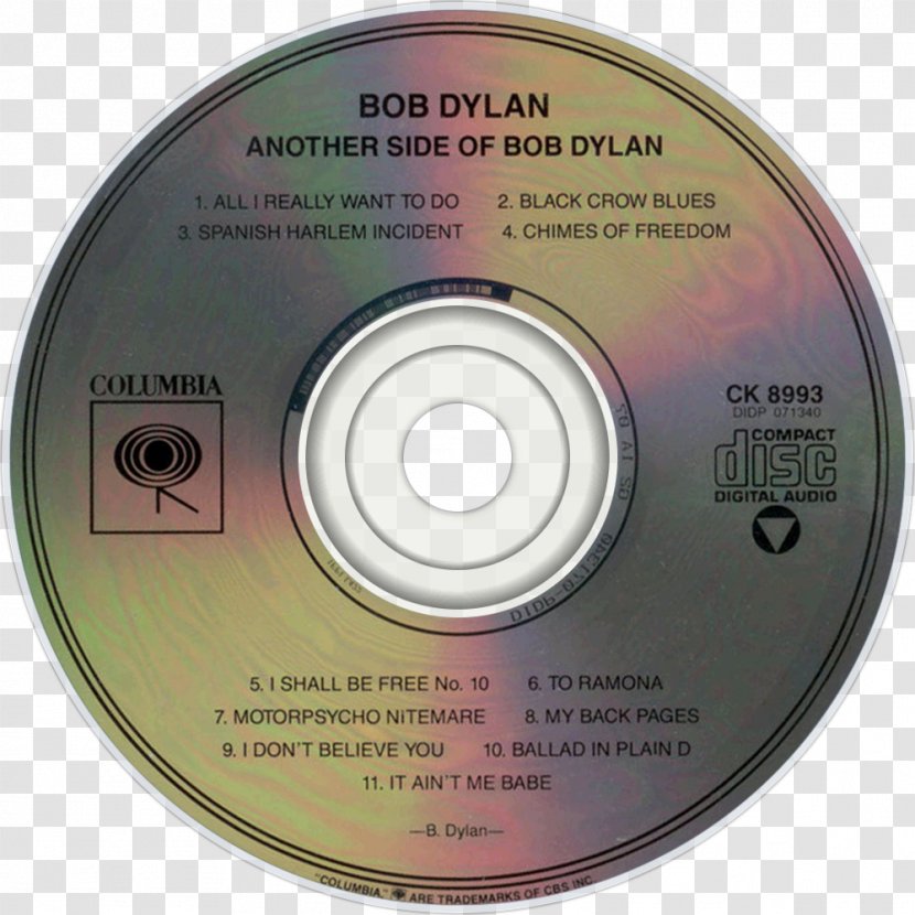 Compact Disc Another Side Of Bob Dylan Musician Artist - Flower Transparent PNG