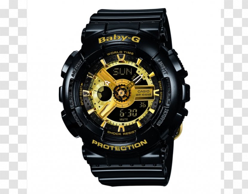 G-Shock Watch Casio BABY-G BA110 Water Resistant Mark - Metal Transparent PNG