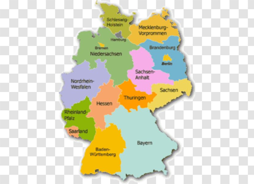 States Of Germany United America World Map Thuringia - German Confederation - Southern US Geography Transparent PNG