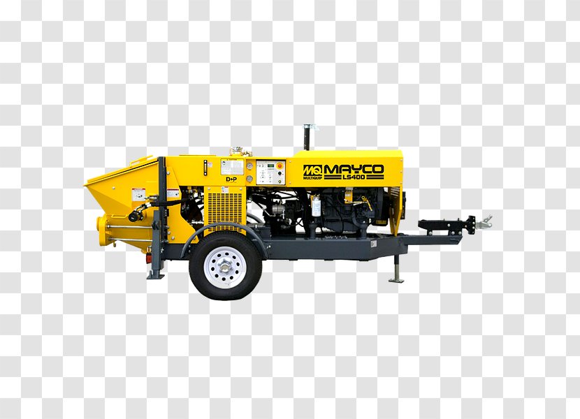 Heavy Machinery Concrete Pump Submersible - Construction Equipment - Bomba Transparent PNG