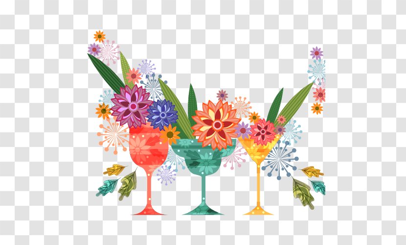 Cocktail Illustration - Flower Arranging Transparent PNG