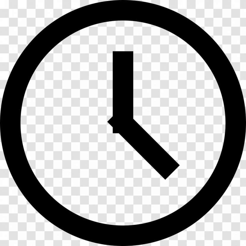 Clock Timer - Black And White Transparent PNG