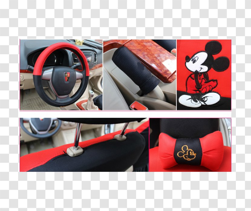Car Seat Mickey Mouse Minnie Motor Vehicle Steering Wheels - Automotive Exterior Transparent PNG