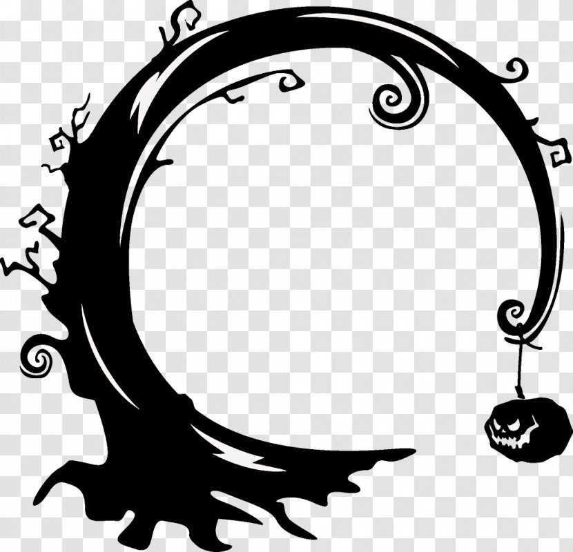 Halloween Tree - Crescent Blackandwhite Transparent PNG
