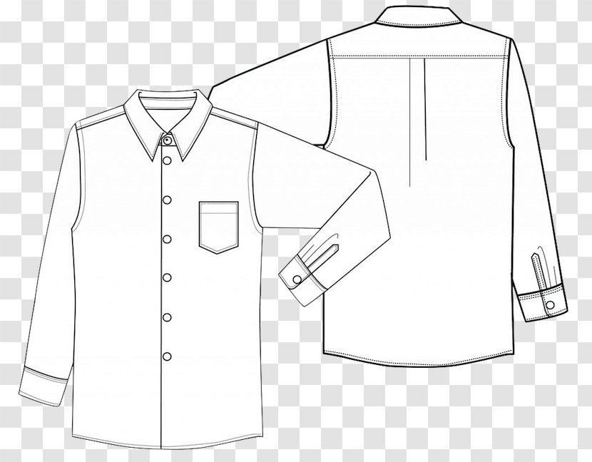 Dress Shirt Collar Outerwear White - Brand Transparent PNG