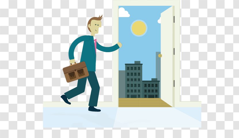 Cartoon Illustration - Go To Work Transparent PNG