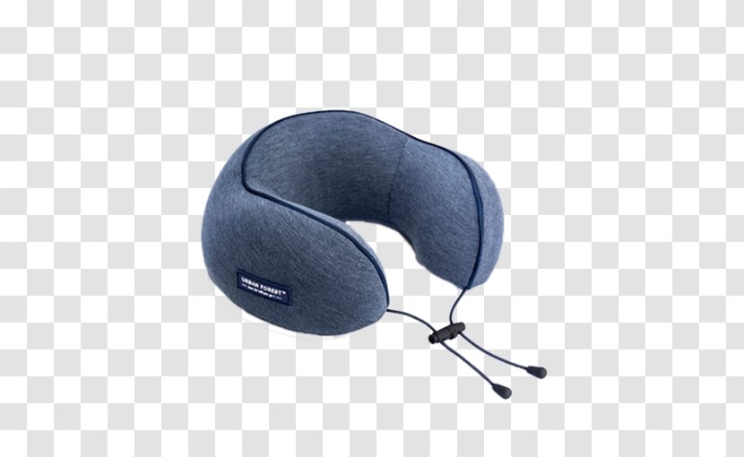 Eye Pillow Neck Sleep Travel - Cotton - Blue Grey Simple U-pillow Transparent PNG