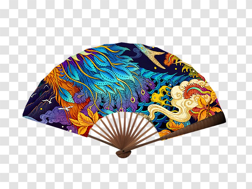 Hand Fan Adobe Illustrator - Chinoiserie - Chinese Sub Transparent PNG