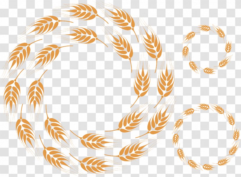 Common Wheat Bread Cereal Circle - Flour - Three Round Buckle Creative HD Free Transparent PNG