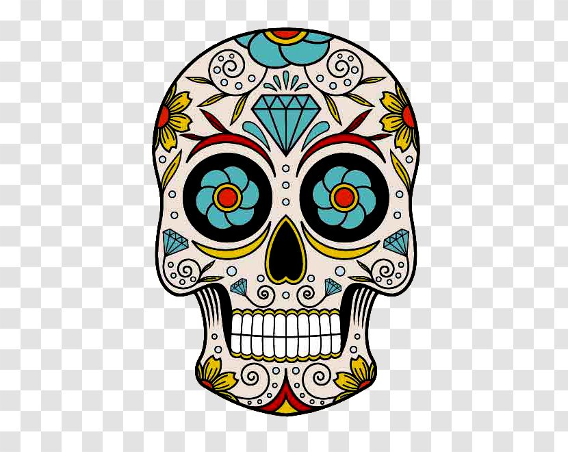 Calavera Mexican Cuisine Day Of The Dead Curtain Skull - Bathtub Transparent PNG