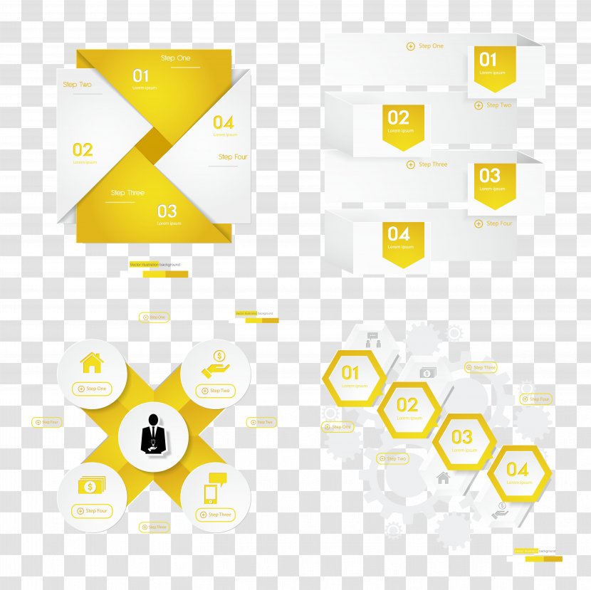 Yellow Graphic Design Infographic - Symmetry - Ppt Element Transparent PNG