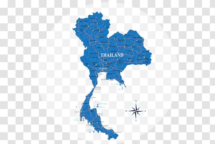 Thailand Vector Map Blank Transparent PNG
