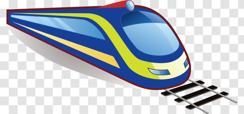 Train Rail Transport Maglev - Electric Blue - Vector Material Transparent PNG