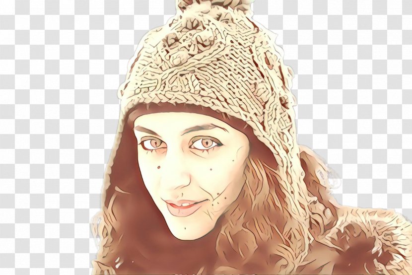 Hat Cartoon - Knitting - Ear Beige Transparent PNG