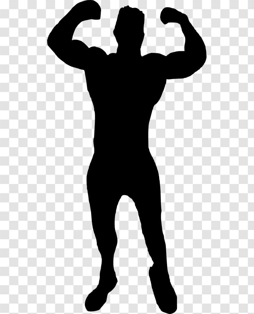 Silhouette Muscle Arm Clip Art - Standing - Bodybuilding Transparent PNG