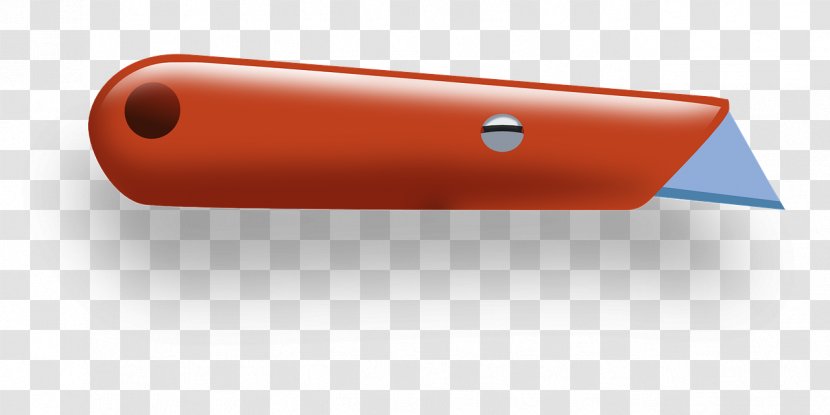 Utility Knife Clip Art - Orange Transparent PNG