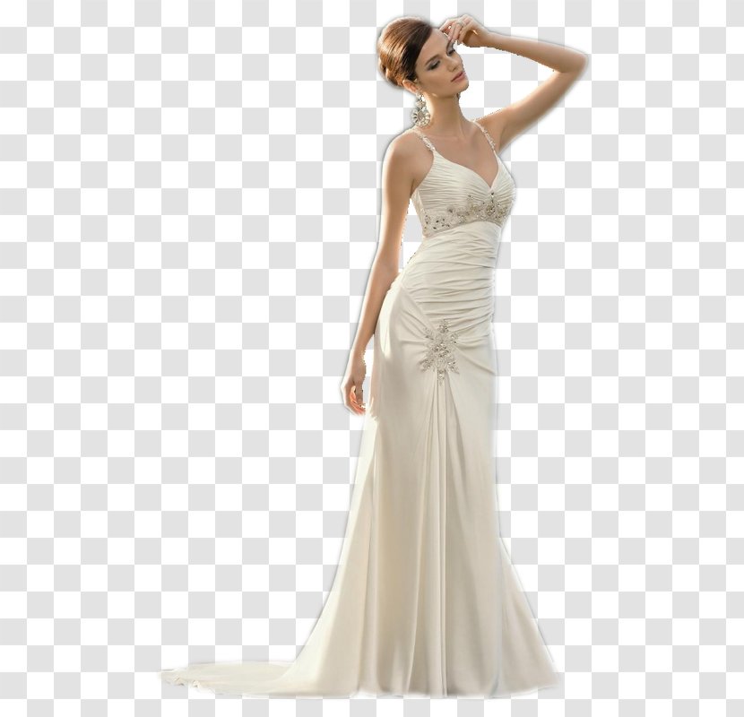 Wedding Dress Shoulder Cocktail Satin - Watercolor Transparent PNG