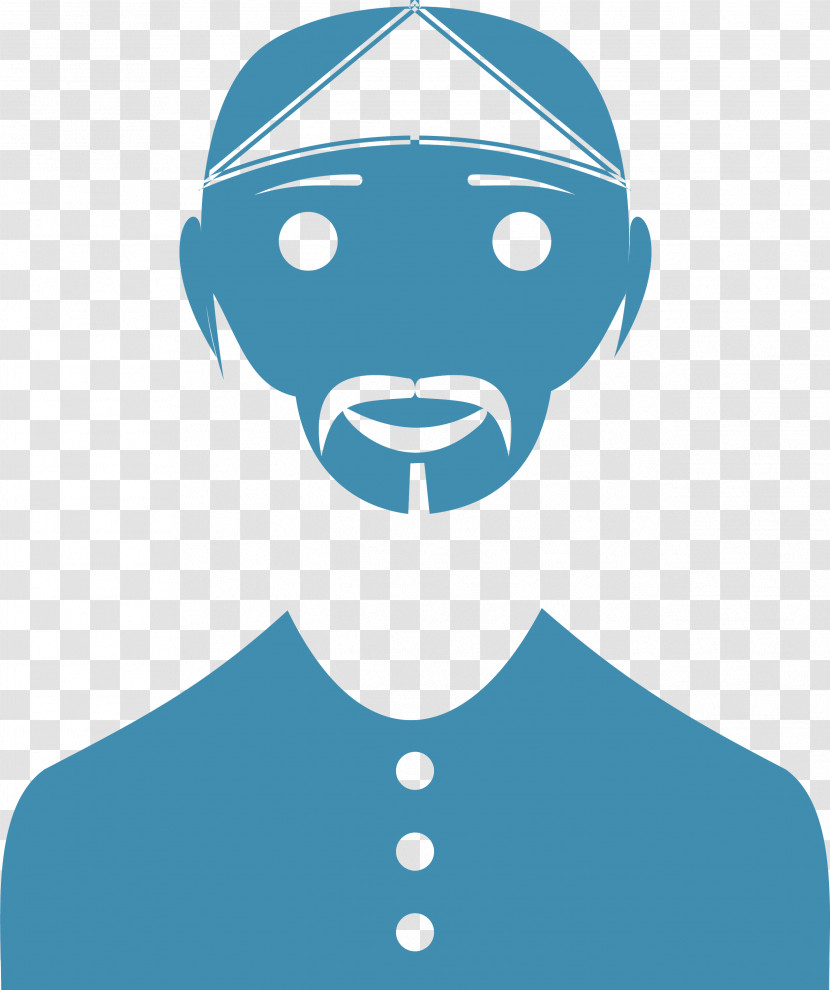 Face Head Turquoise Outerwear Smile Transparent PNG