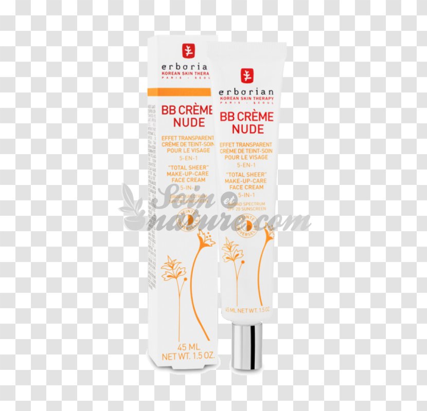 BB Cream Sunscreen Lotion Erborian Crème - Face Transparent PNG