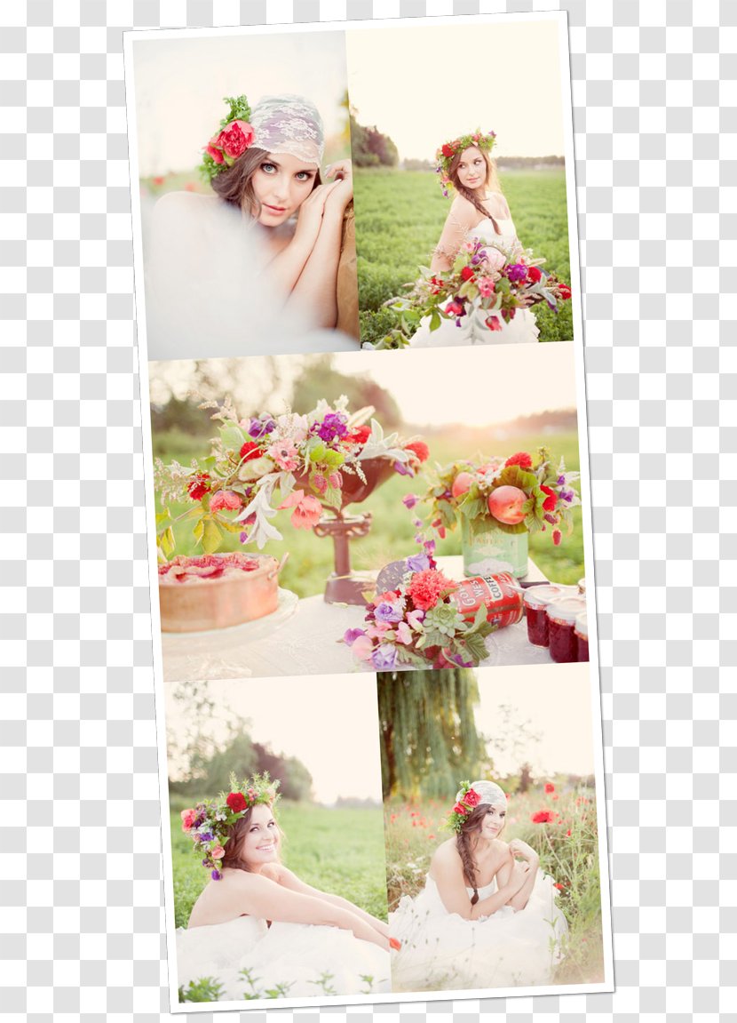 Floral Design Wedding Dress Flower Bouquet Pink M - Poppy Field Transparent PNG