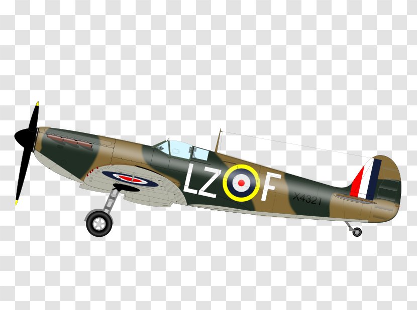 Airplane Supermarine Spitfire Second World War Lockheed P-38 Lightning Clip Art - Wing Transparent PNG