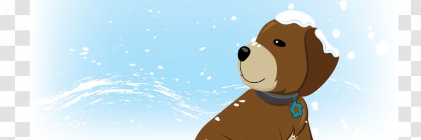 Canidae Bear Dog Cartoon - Wind Blowing Transparent PNG