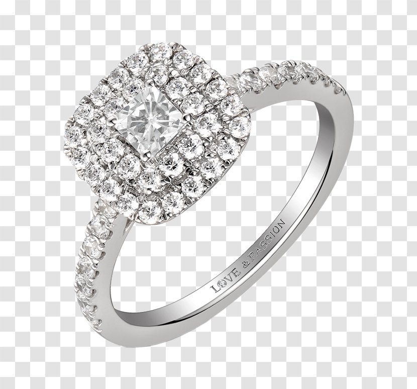 Jewellery Wedding Ring Diamond Silver - Multiple Settings Transparent PNG