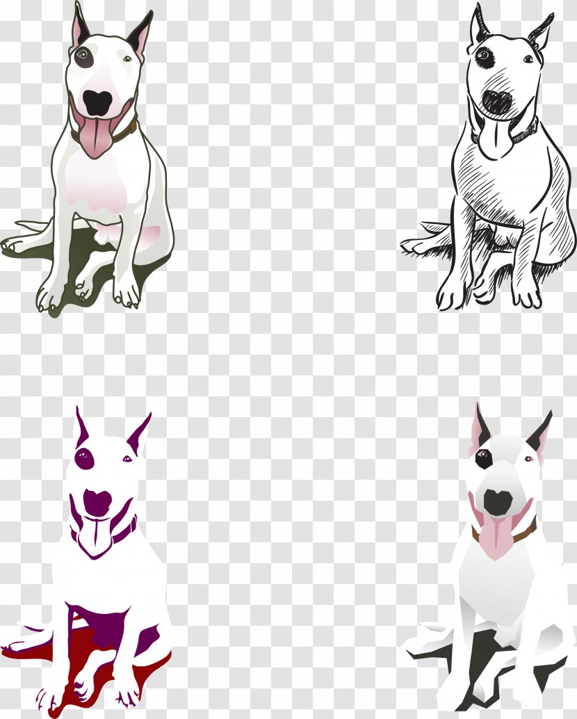 American Pit Bull Terrier Dog Breed Non-Sporting Group Puppy - Vector Hand-painted Cartoon Transparent PNG