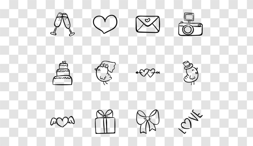 Cartoon Paper - Heart - Hand Drawn Wedding Transparent PNG