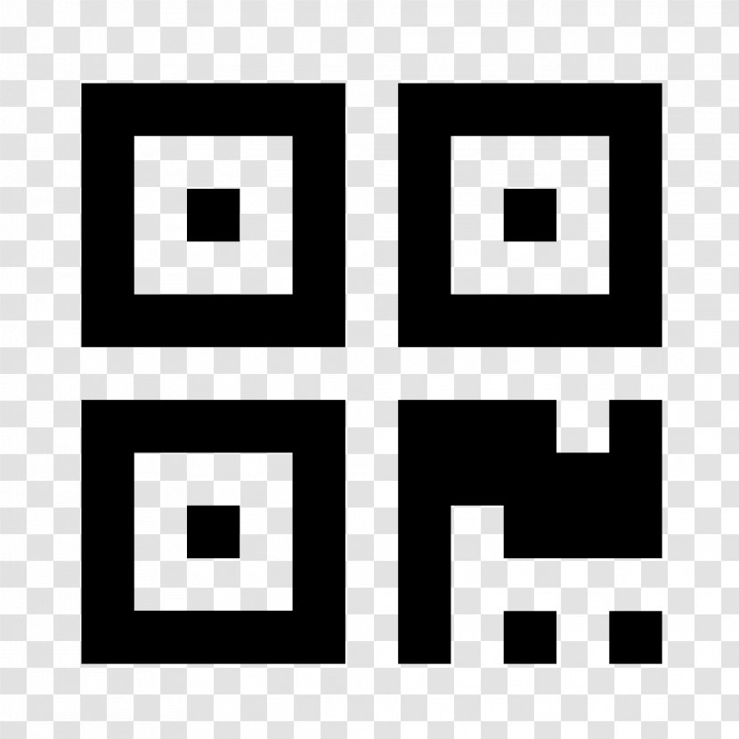 QR Code Font Awesome - Black And White - Coder Transparent PNG