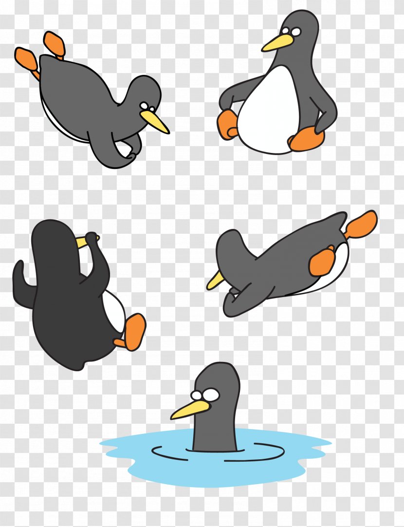 Penguin Clip Art - Vertebrate - Few Penguins Transparent PNG