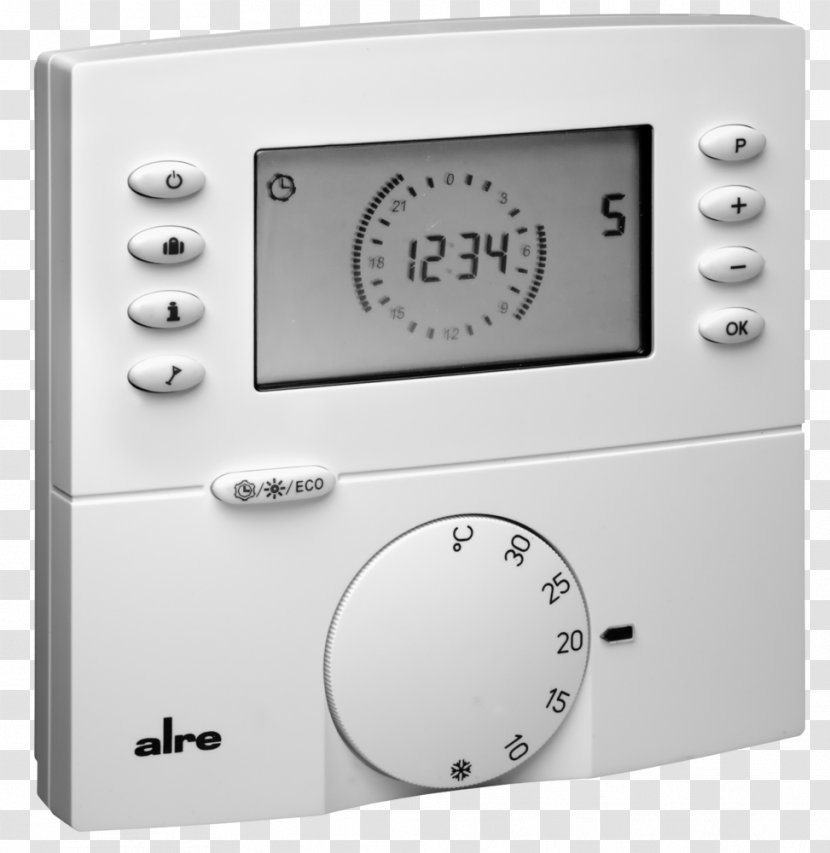 Programmable Thermostat ALRE-IT Regeltechnik GmbH Underfloor Heating Central - Technology - FETR Transparent PNG