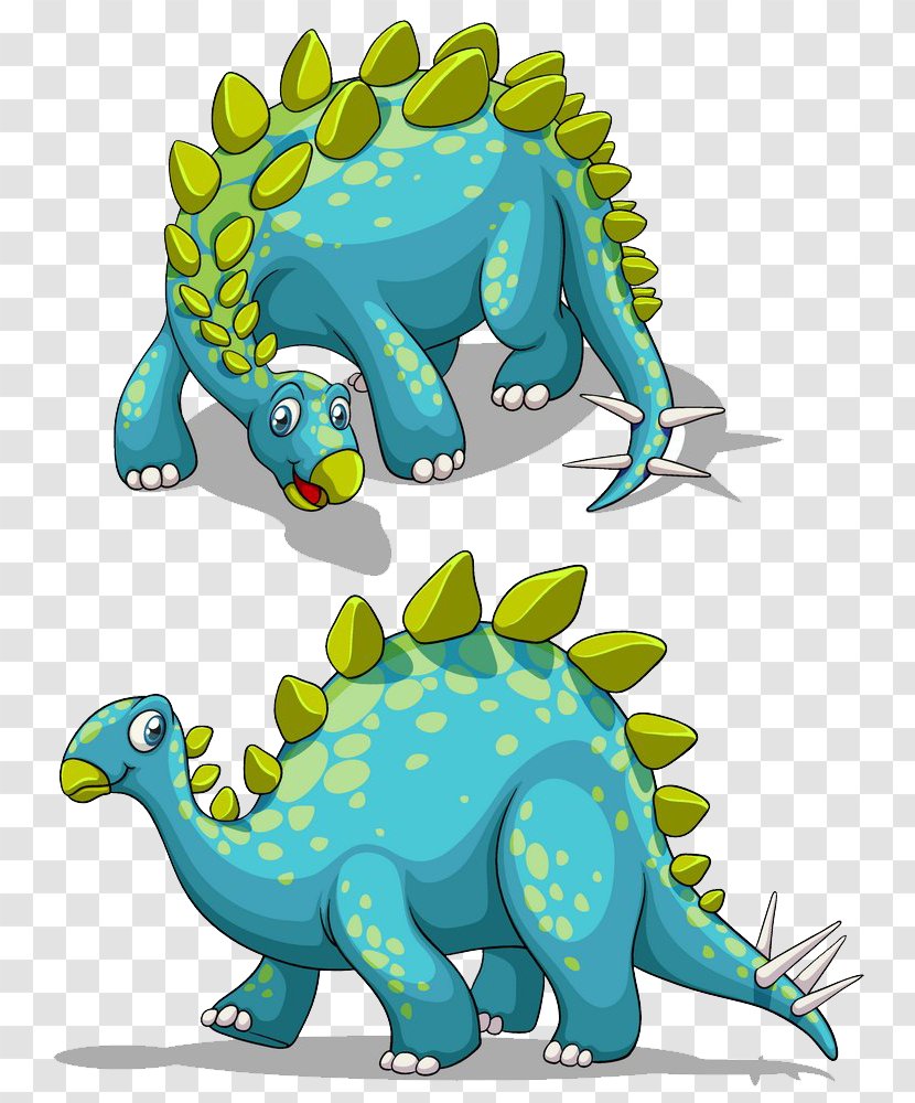 Triceratops Stegosaurus Dinosaur Royalty-free Clip Art - Cartoon - Collection Transparent PNG