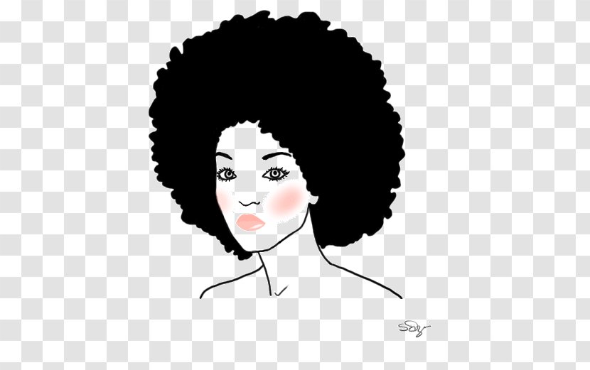 Afro-textured Hair Comb Black Model - Frame Transparent PNG
