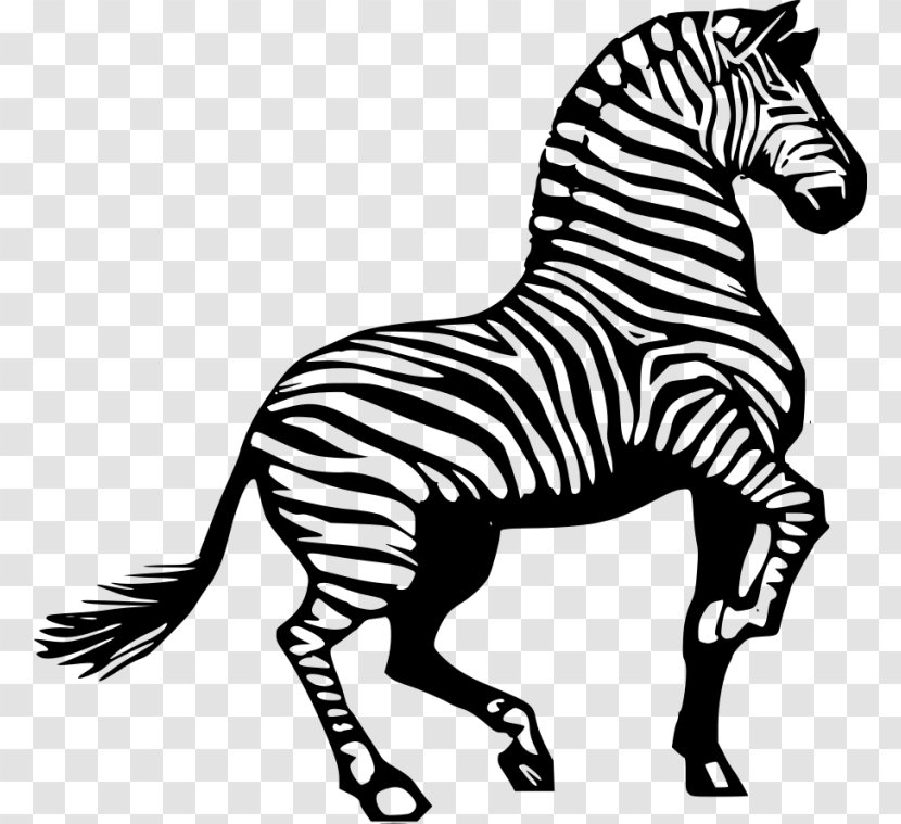 Download Black Zebra Clip Art - Pack Animal - Wildlife Transparent PNG