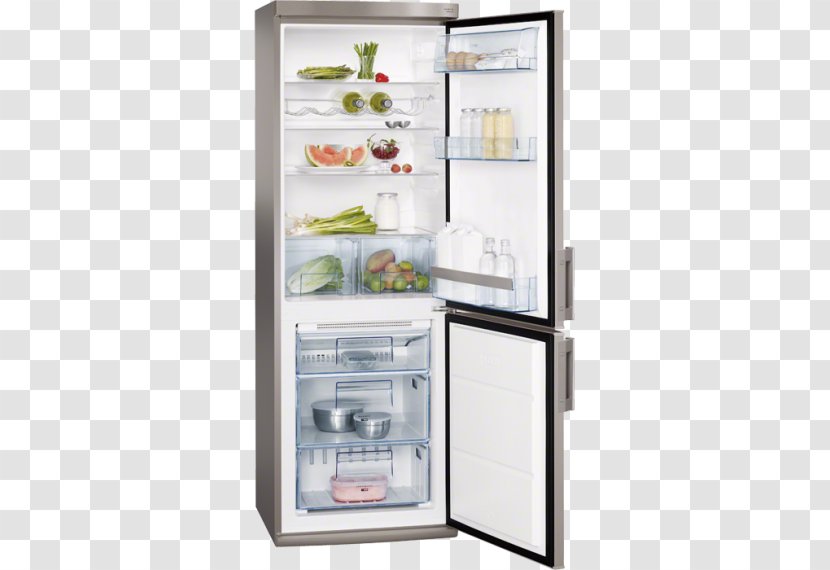 AEG S53400CSS0 - Home Appliance - Refrigerator/freezerFreestandingWidth: 59.5 CmDepth: 65.8 CmHeight: 175 Cm315 LitresBottom-freezerClass A++Stainless Steel/silver -Electrolux SANTO S83400CTM0 Auto-defrostDepot Transparent PNG