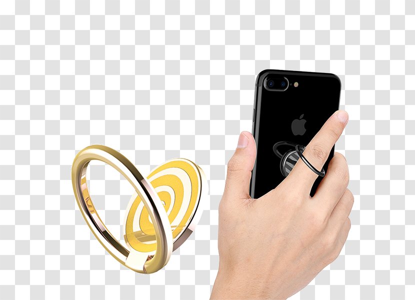 Smartphone Ring Samsung Galaxy S8 Gold Finger - Electronics Transparent PNG