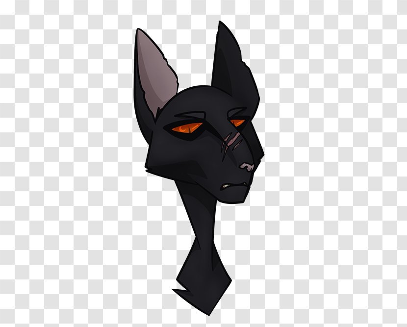 Cat Dog Canidae Snout Cartoon - Black Transparent PNG