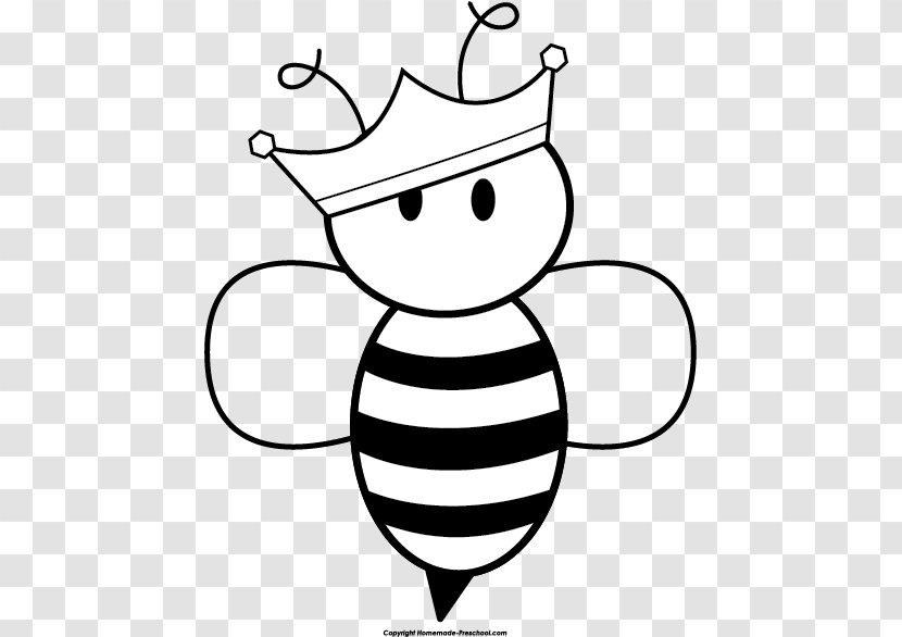 Bumblebee Black And White Clip Art - Line - Cute Hornet Cliparts Transparent PNG