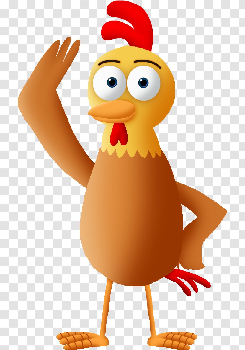 Cartoon Chicken Rooster Finger Bird - Animation Transparent PNG