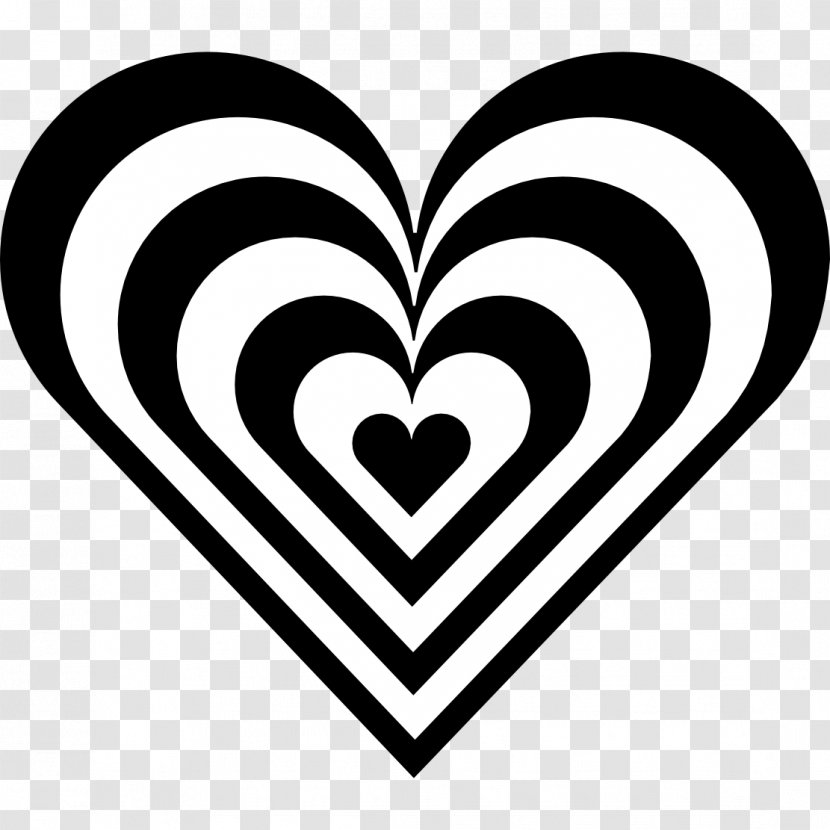 Heart Black And White Clip Art - Watercolor - Hearts Transparent PNG