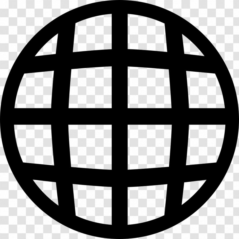 Earth - Symbol - Black And White Transparent PNG